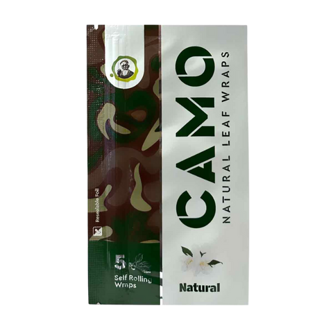 Camo Natural Hemp Wraps - 5 Pack