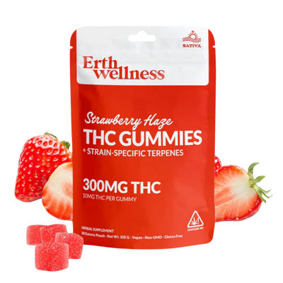 Erth Wellness - 300mg Gummies - Strawberry Haze (Sativa)