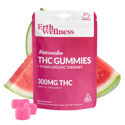 Erth Wellness - 300mg Gummies - Watermelon Zkittlez (Indica)