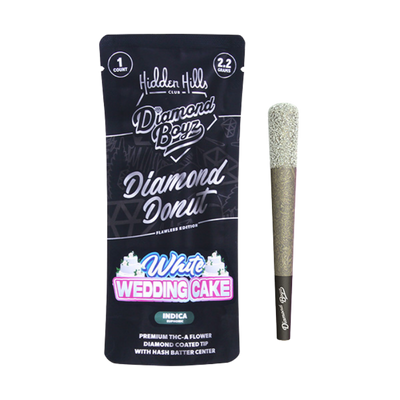 Hidden Hills - 2.2g Powdered Donut Pre Roll - White Wedding Cake- (Indica)