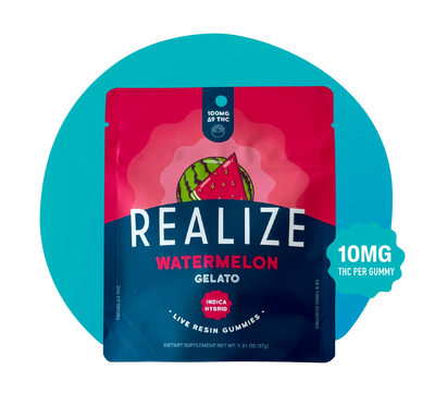 Realize - Live Resin - 100mg Gummies - Gelato (Hybrid)