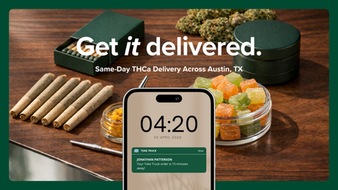 Toke Truck - Austin, Texas - Same-day Hemp and THCa Delivery.
Get THCa Flower, Pre-Rolls, Hemp, Concentrates, Mushrooms, and more - delivered same-day!