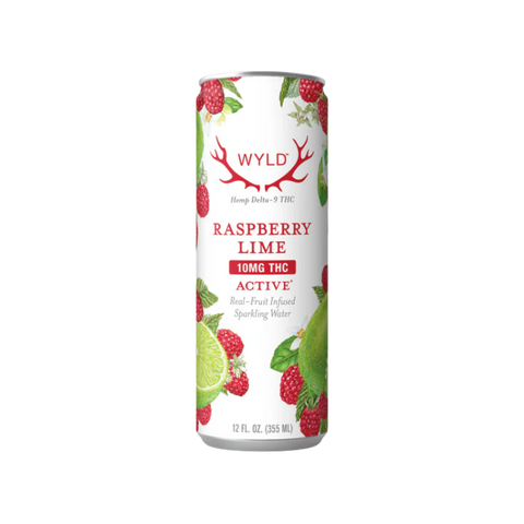Wyld - 10mg Sparkling Water - Active | Raspberry Lime (Sativa)